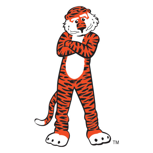 Aubie the Tiger standing logo